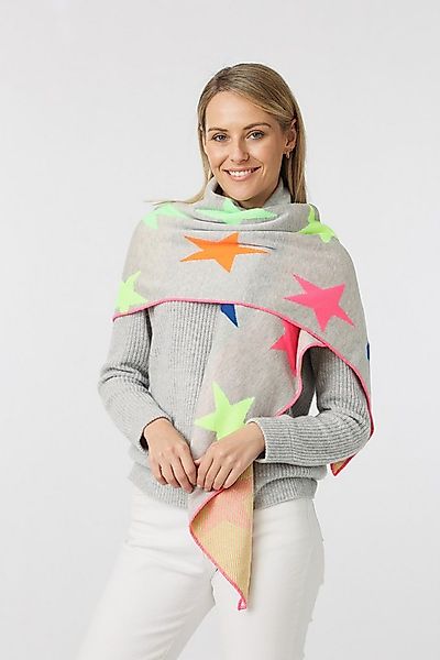Zwillingsherz Dreieckstuch "Neon" mit großen Sternen, mit großen Sternen günstig online kaufen