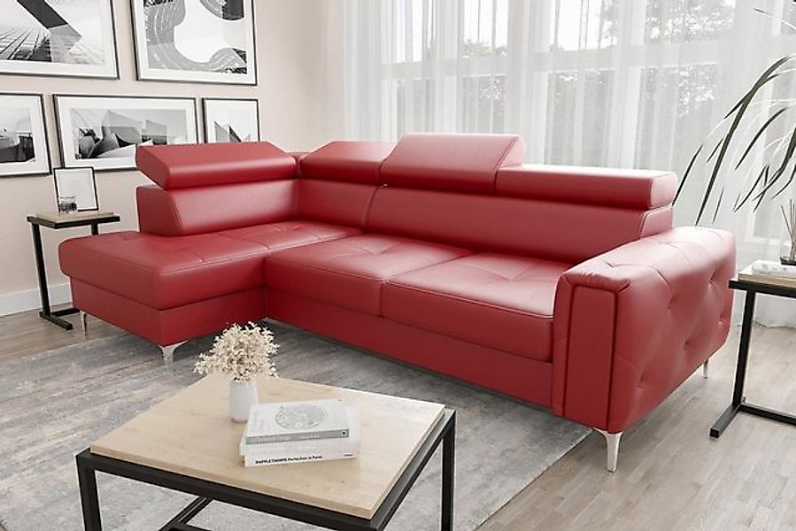 JVmoebel Ecksofa Ledersofa L-Form Couch Wohnzimmer Ecke Design, Made in Eur günstig online kaufen