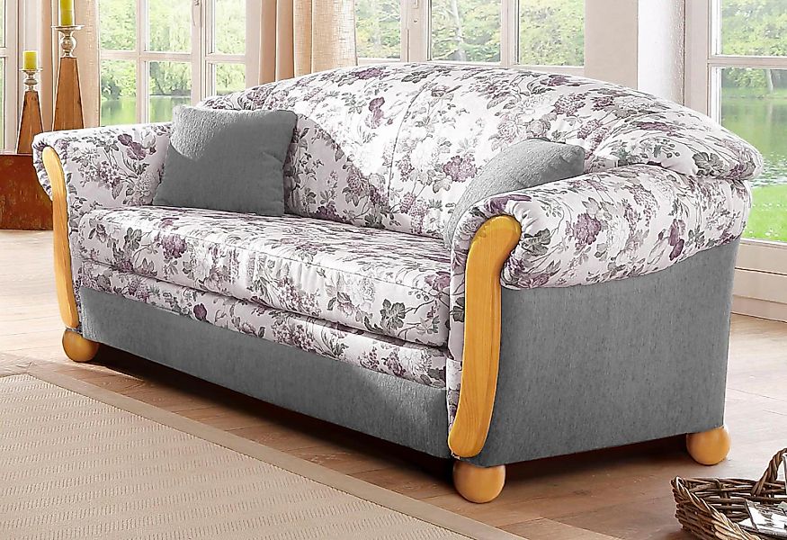 Home affaire 2-Sitzer "Milano, Schlafsofa im Landhaus-Stil, bequem, Liegefl günstig online kaufen