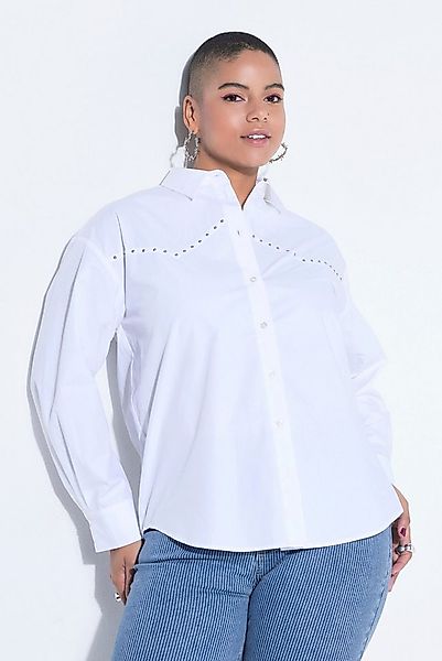 Studio Untold Hemdbluse Hemdbluse Oversize Shape Ziernieten günstig online kaufen
