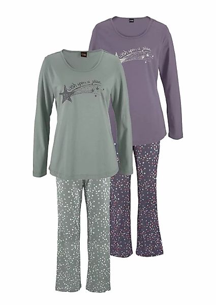 Vivance Dreams Pyjama, (4 tlg., 2 Stück), mit Sternenprint günstig online kaufen