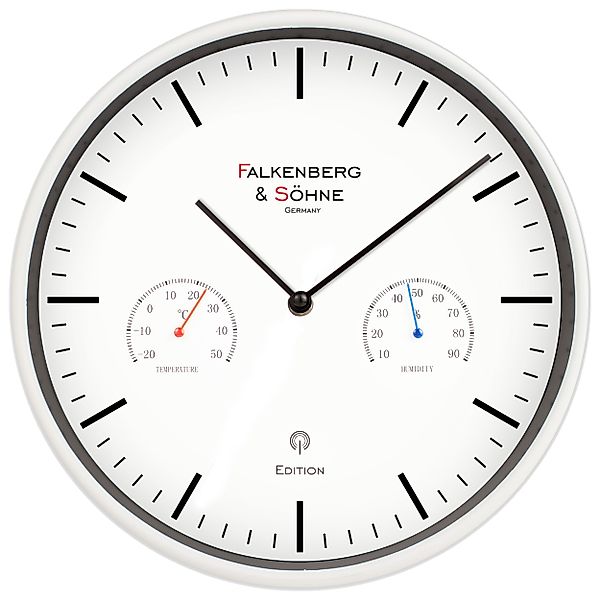 Miraval Funkwanduhr Funkwanduhr 250 mm Thermometer günstig online kaufen