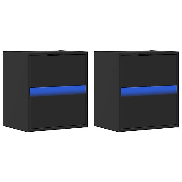 vidaXL TV-Wand TV-Wandschränke mit LED-Beleuchtung 2 günstig online kaufen