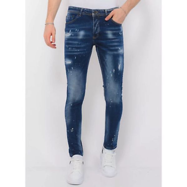 Local Fanatic  Slim Fit Jeans 's Paint Splatter Stonewashed Hosen günstig online kaufen