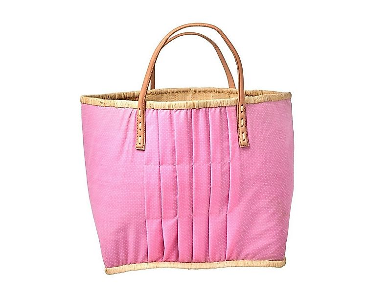 rice Einkaufsshopper Raffia SHOPPER Pink L Tasche Strandtasche Einkaufstasc günstig online kaufen