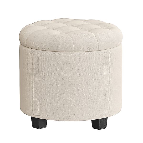 SONGMICS Sitzhocker, Fußhocker mit Stauraum, Schminkhocker günstig online kaufen