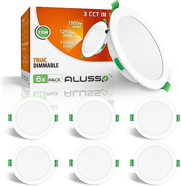 ALUSSO LED Einbaustrahler 6er-Set, Decken Leuchte, günstig online kaufen