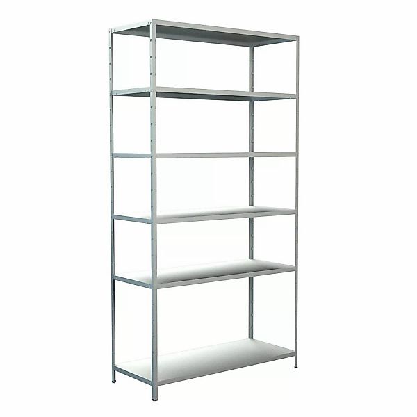 Schulte Steck-Grundregal 230 cm x 120 cm x 50 cm Weiß günstig online kaufen