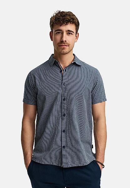 Indicode Kurzarmhemd Herren INMaribo Herrenhemd Kurzarm aus Seersucker-Mate günstig online kaufen