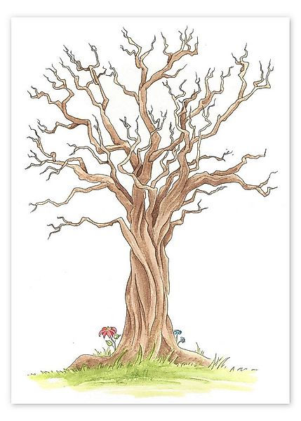 Posterlounge Wandbild Stammbaum, Nadine Conrad, erhältlich als Poster, Lein günstig online kaufen