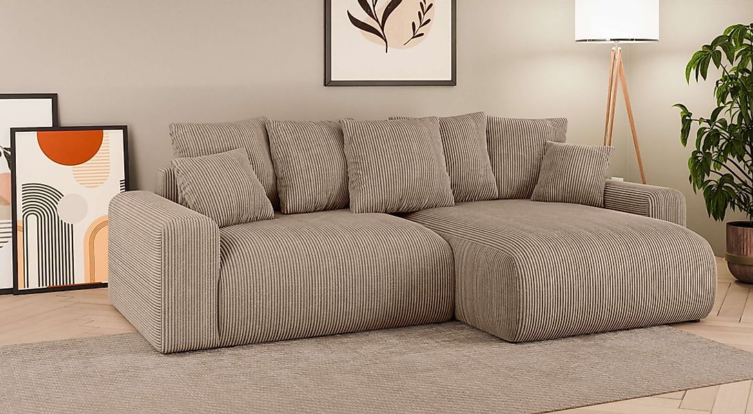 Home affaire Ecksofa "LAKESIDE klein mit Bettfunktion und Bettkasten, B/T/H günstig online kaufen
