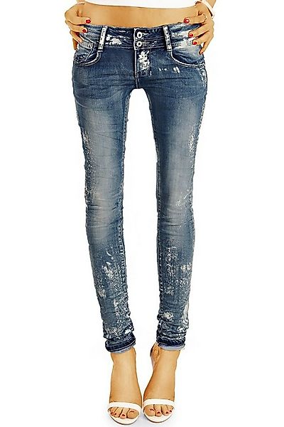 be styled Röhrenjeans destroyed Hüftjeans, rörige low waist Damenhosen skin günstig online kaufen