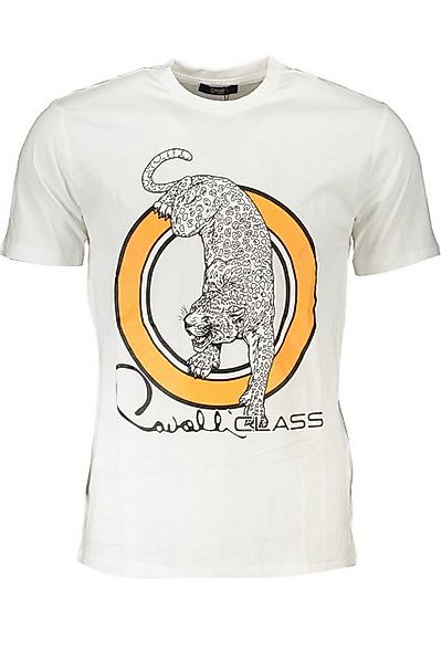 Cavalli Class T-Shirt Herren Weißes Kurzarm-T-Shirt, günstig online kaufen