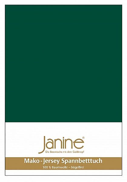 Janine Janine Spannbetttuch Mako-Feinjersey 5007 waldgrün (677) Größe:  150 günstig online kaufen