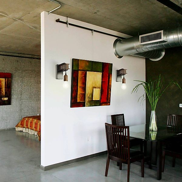 EGLO Wandleuchte TOWNSHEND 4 Wandlampe, Stahl, Rostoptik, Retro, Vintage, E günstig online kaufen