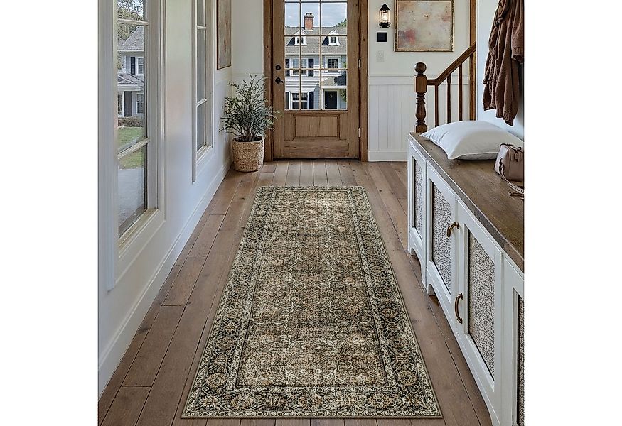 PURECOZY Teppich Wohnzimmerteppich, rutschfester Teppich, Vintage Stil, rec günstig online kaufen