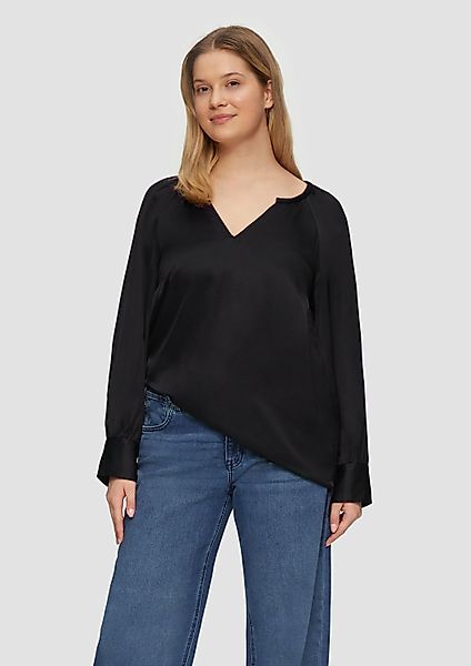 s.Oliver Langarmbluse Bluse Satinbluse im Relaxed günstig online kaufen