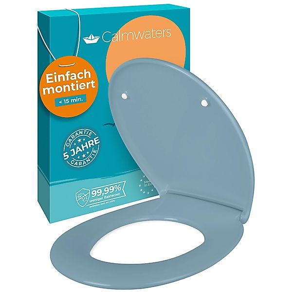 Calmwaters WC Sitz Premium Bermuda-Blau Absenkautomatik Made In EU 250 kg A günstig online kaufen