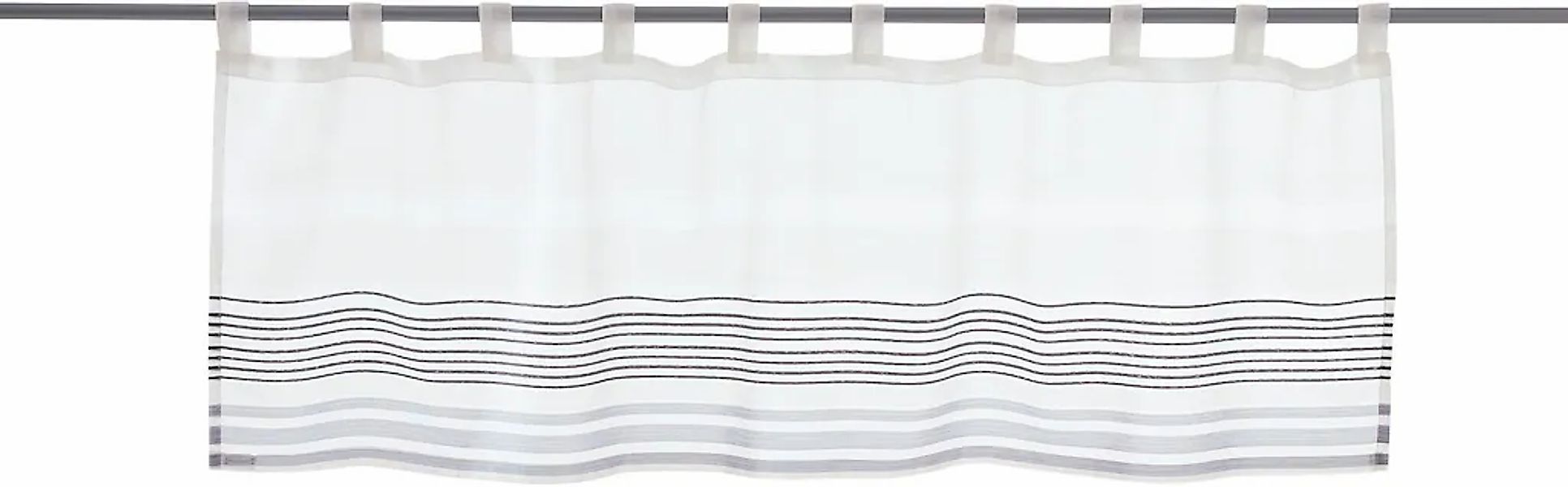 decolife Scheibengardine "Manu" Schlaufen 1 Stk. tlg. HxB: 45x140, Scheiben günstig online kaufen