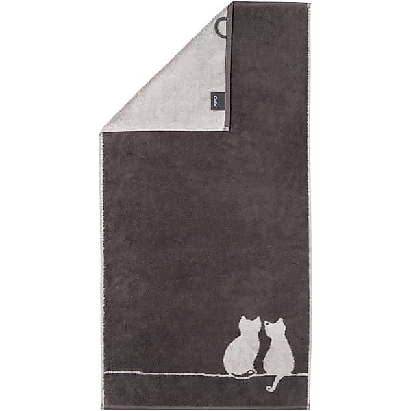 Cawö Handtücher CUTE CATS EDITION You & Me 6263 - Farbe: basalt/platin - 77 günstig online kaufen