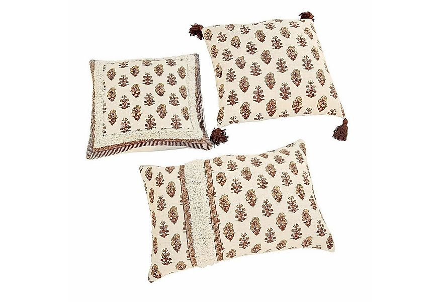 Mirabeau Kissenhülle Kissenhülle 3er Set Arsalan creme/braun günstig online kaufen