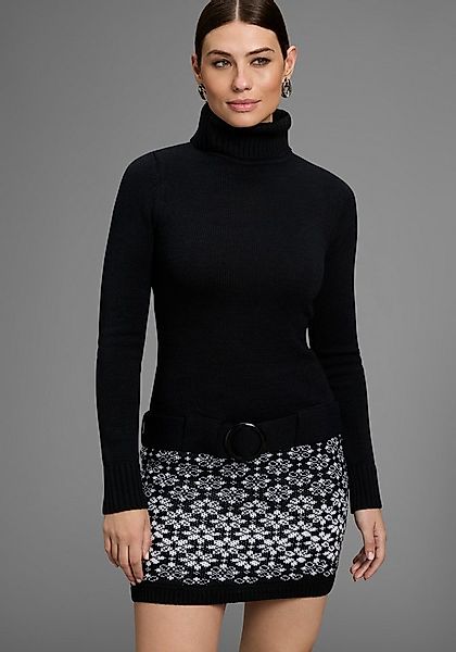 Melrose Strickkleid in enger Form, Mini-Länge mit Gürtel günstig online kaufen