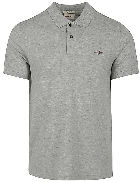 Gant Shield Piqué Poloshirt Grau - Größe XXL günstig online kaufen