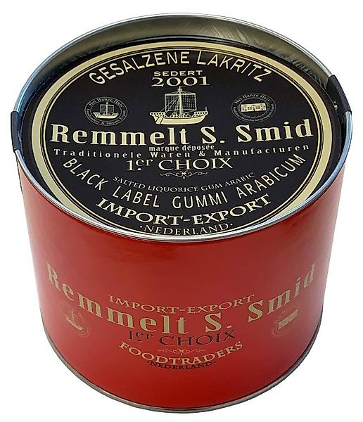 Remmelt S. Smid Lakritz Salzig Vegan Pastillen Vorratsdose 450 g günstig online kaufen