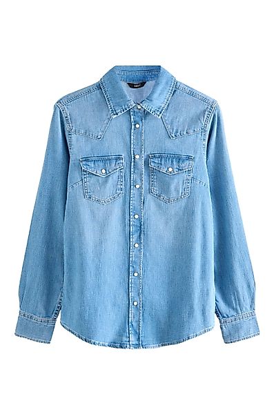 Next Jeanshemd Enge Jeansbluse im Westernstil günstig online kaufen