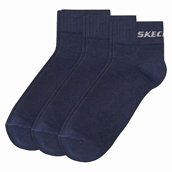 SKECHERS Unisex Quarter Socken, 3er Pack - Basic Kurzsocken, Mesh Ventilati günstig online kaufen