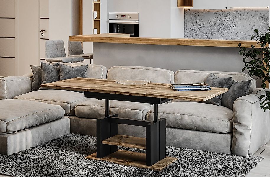 Endo-Moebel Couchtisch Dior 110cm - 170cm ausziehbar und höhenverstellbar D günstig online kaufen