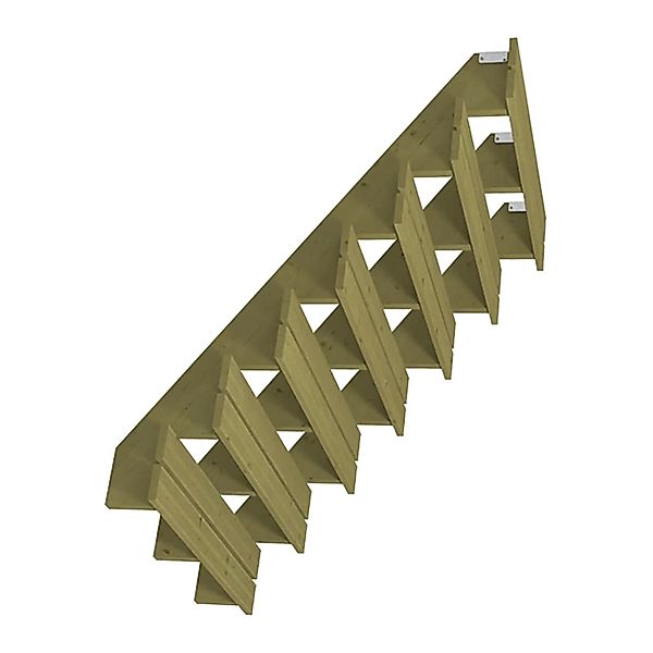 Plus A/S  Terrassentreppe 7 Stufen 175x119x120 cm Druckimprägniert NTR Kl A günstig online kaufen