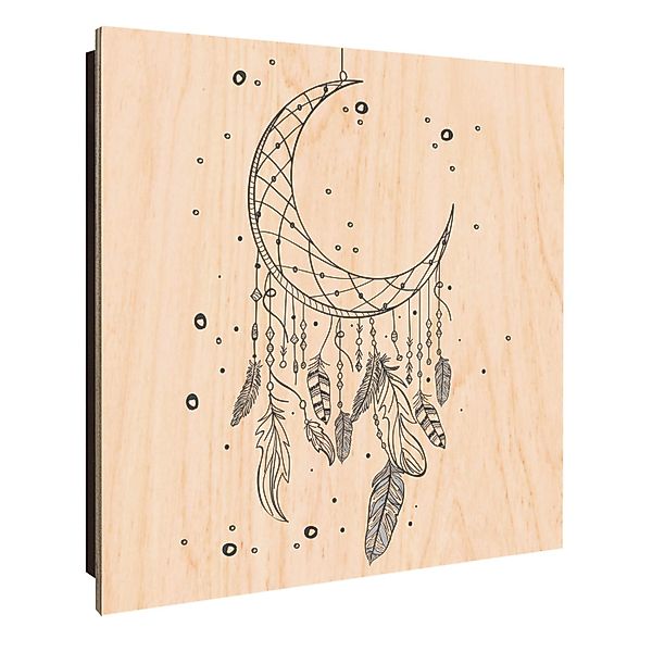 Banjado Großer Schlüsselkasten Holz 30x30cm Schwarz Scharnier Links 50 Hake günstig online kaufen