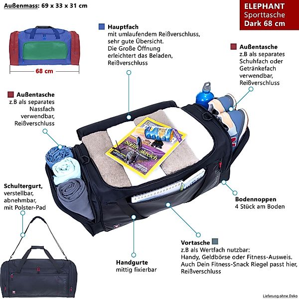 ELEPHANT Sporttasche groß Saunatasche Reisetasche XL günstig online kaufen