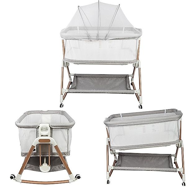JEOBEST Beistellbett 3 in 1 Beistellbett Stubenwagen Babybett Baby-Reisebet günstig online kaufen