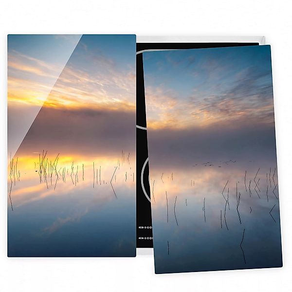 2-teilige Herdabdeckplatte Glas Natur & Landschaft Sonnenaufgang schwedisch günstig online kaufen