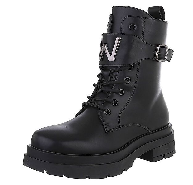 Ital-Design Damen Schnürschuhe Freizeit Schnürstiefelette (88460356) Blocka günstig online kaufen