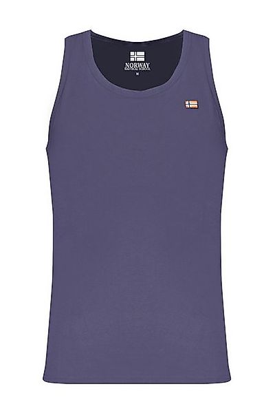 NORWAY 1963 Langarmhemd Herren Tanktop Blau - Norwegischer Stil mit Rundhal günstig online kaufen