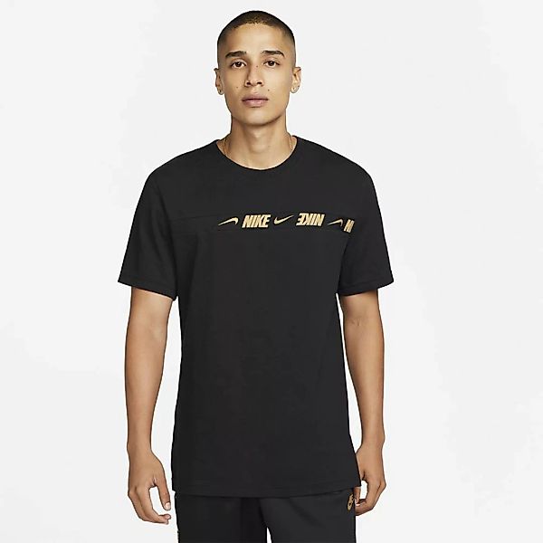 Nike Sportswear Repeat Dq1936 Kurzärmeliges T-shirt S Black / Metallic Gold günstig online kaufen