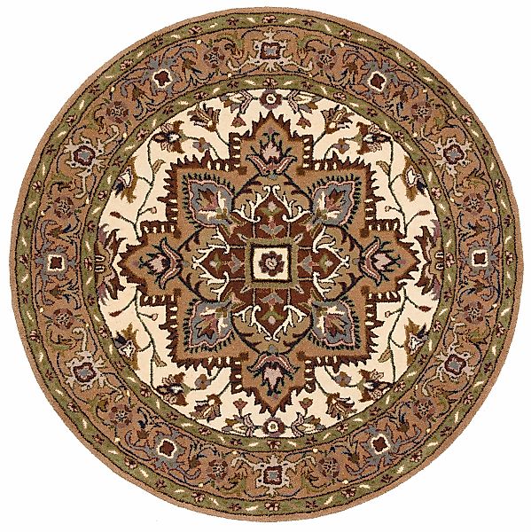 my home Wollteppich »Aman«, rund, 14 mm Höhe, reine Wolle, Orient-Optik, id günstig online kaufen