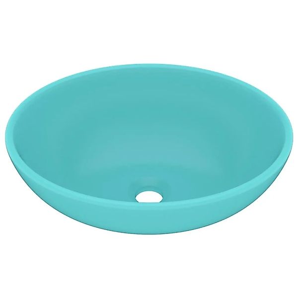 vidaXL Luxuriöses Ovales Waschbecken Matt Hellgrün 40x33 cm Keramik 146925 günstig online kaufen