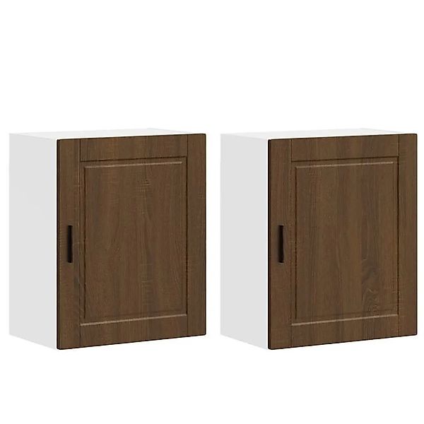 vidaXL Küchen-Hängeschränke 2 Stk Braun Eichen-Optik Holzwerkstoff 854052 günstig online kaufen