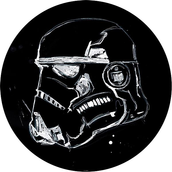 Disney Selbstklebende Runde Tapete Star Wars Stormtrooper Schwarz-Weiß Ø 12 günstig online kaufen