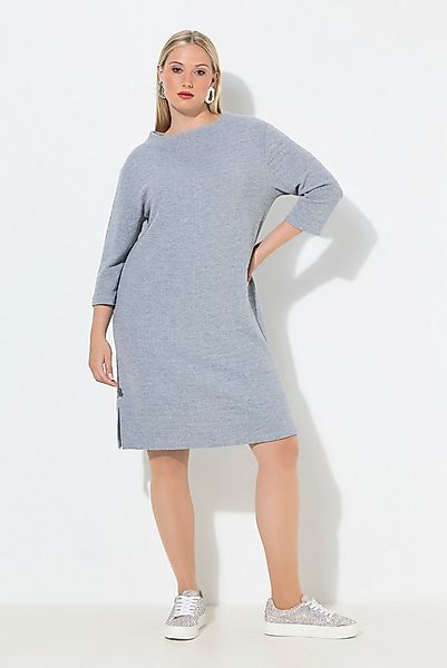 Ulla Popken Minikleid Strickkleid Struktur U-Boot-Ausschnitt 3/4-Arm günstig online kaufen