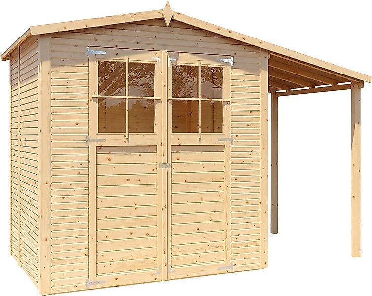 KONIFERA Gartenhaus "Alto 2 PLUS Fineline Satteldach" mit Anbaudach günstig online kaufen