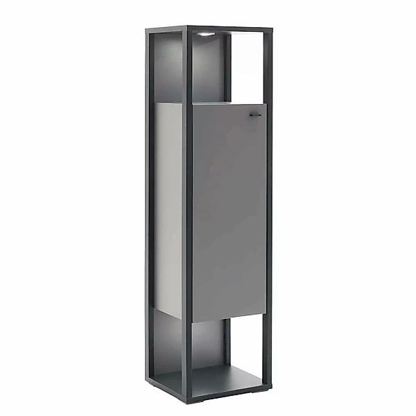 Wohnzimmerschrank 150 cm hoch 40 cm breit Grau & Anthrazit günstig online kaufen