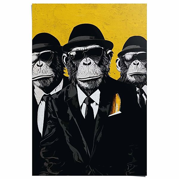 Reinders Poster "Gangster Brothers", Teenager Zimmer - Schwarz - 150 gr. Pa günstig online kaufen