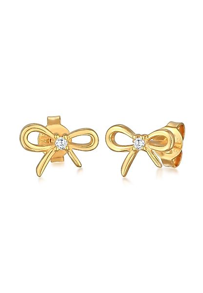 Elli Paar Ohrstecker Schleife Zirkonia Romantik günstig online kaufen