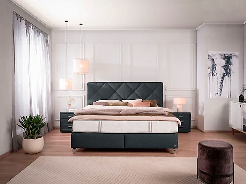 alina Nachtkommode »Otello« mit Glasplatte und 3 Schubladen günstig online kaufen