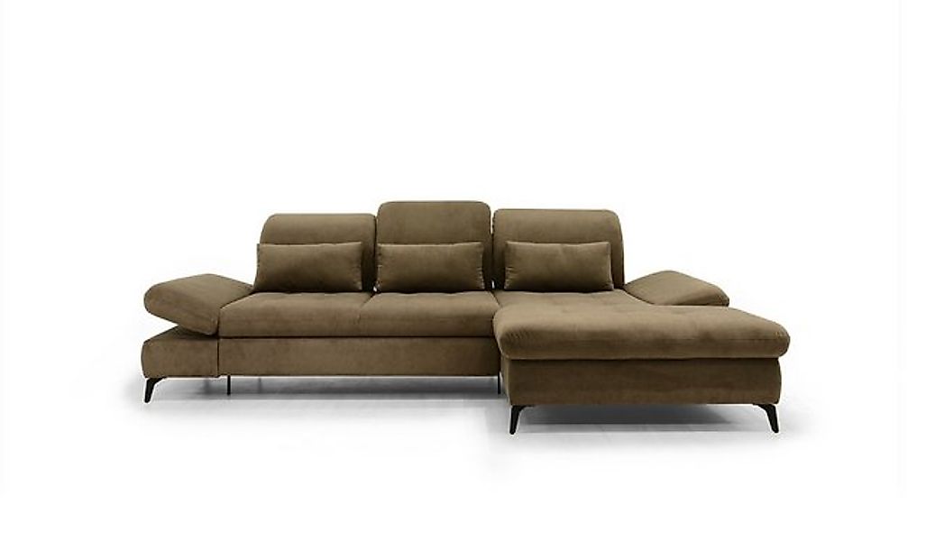 Hygger Möbelhaus Ecksofa Nola L-Form 300 x 170 cm. Wahlweise mit Bettfunkti günstig online kaufen